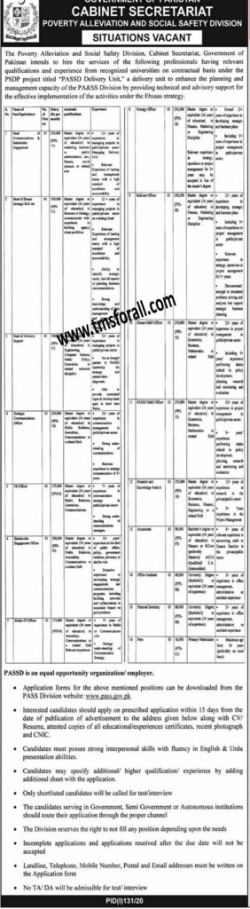 PASSD Jobs July 2020