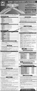 Quaid-i-Azam University admission 