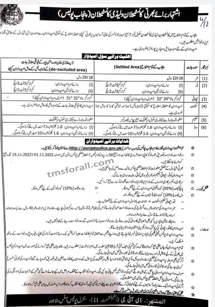 Punjab Police Jobs 2022