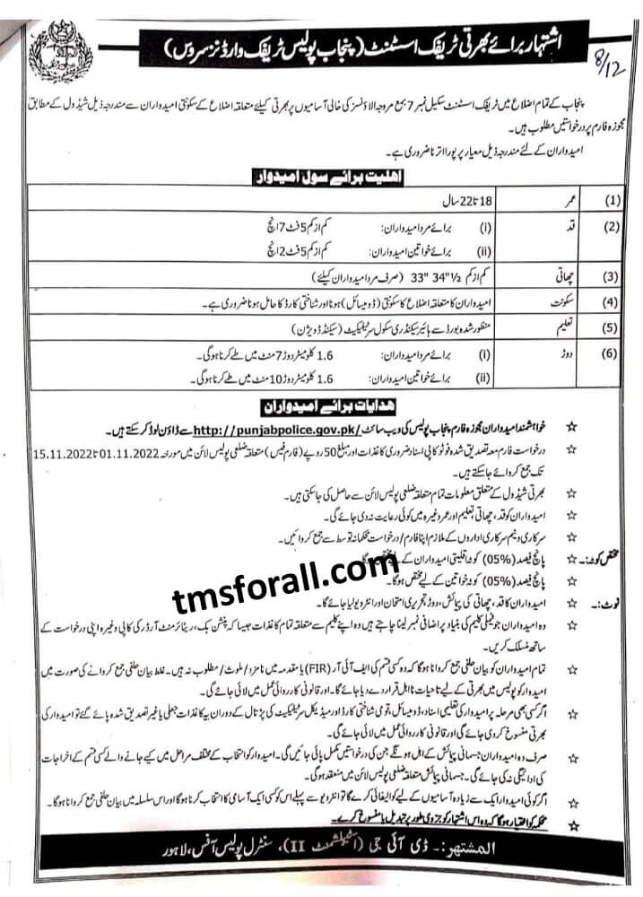 Punjab Police Jobs 2022