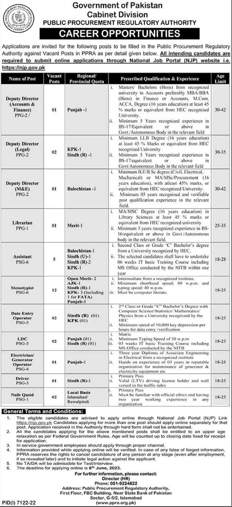 Cabinet Division Jobs 2023