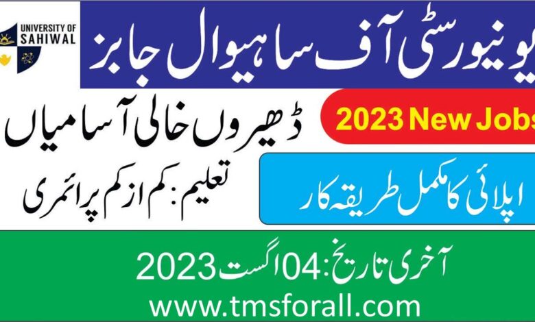 University of Sahiwal Jobs 2023