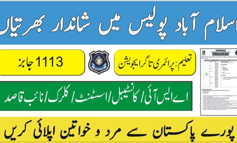 Islamabad Police Jobs 2024 Advertisement