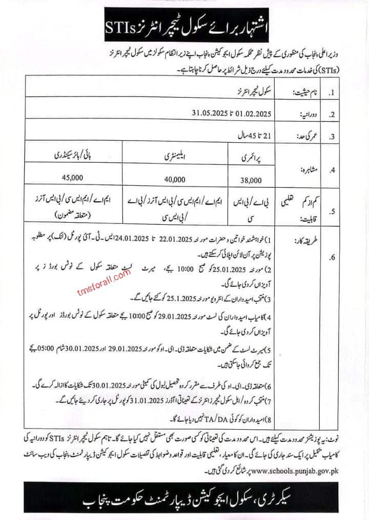 STI Jobs 2025 advertisement