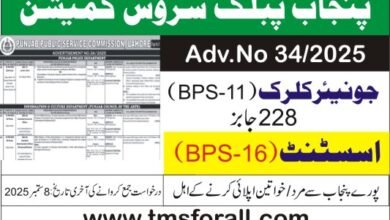 PPSC Jobs Advertisement No 34/2025