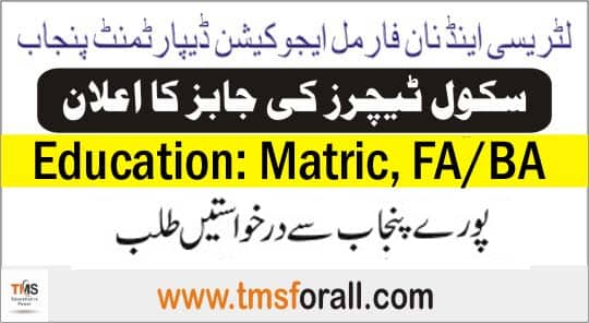 Literacy and Non Formal Education Jobs 2025