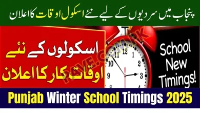 Winter School Timing In Punjab 2025