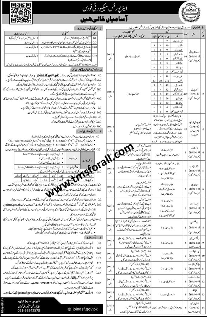 ASF Jobs 2025 advertisement