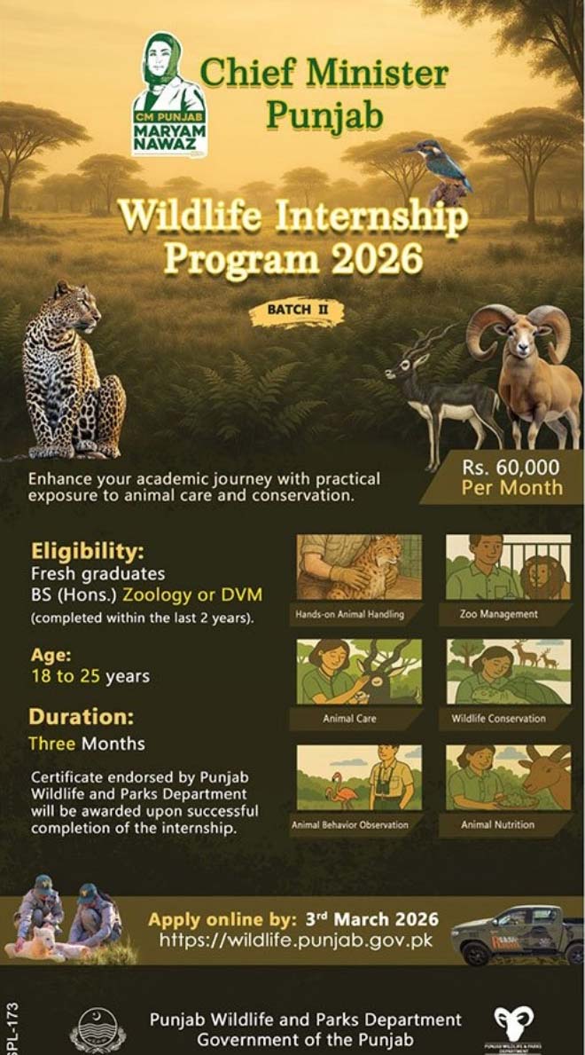 Punjab Wildlife Internship Program 2026