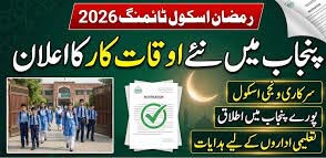 School Timing In Punjab During Ramadan 2026