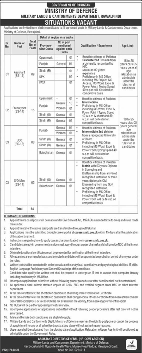 Ministry of Defense Careers 2026