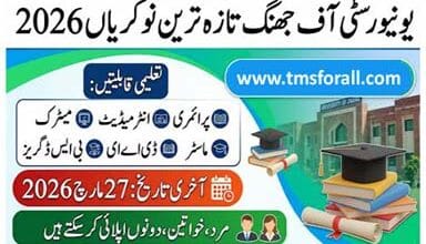university of Jhang Jobs 2026