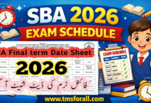 SBA 2026 Exam Schedule