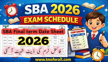 SBA 2026 Exam Schedule
