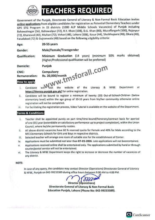 Literacy And Non Formal Education Jobs 2026