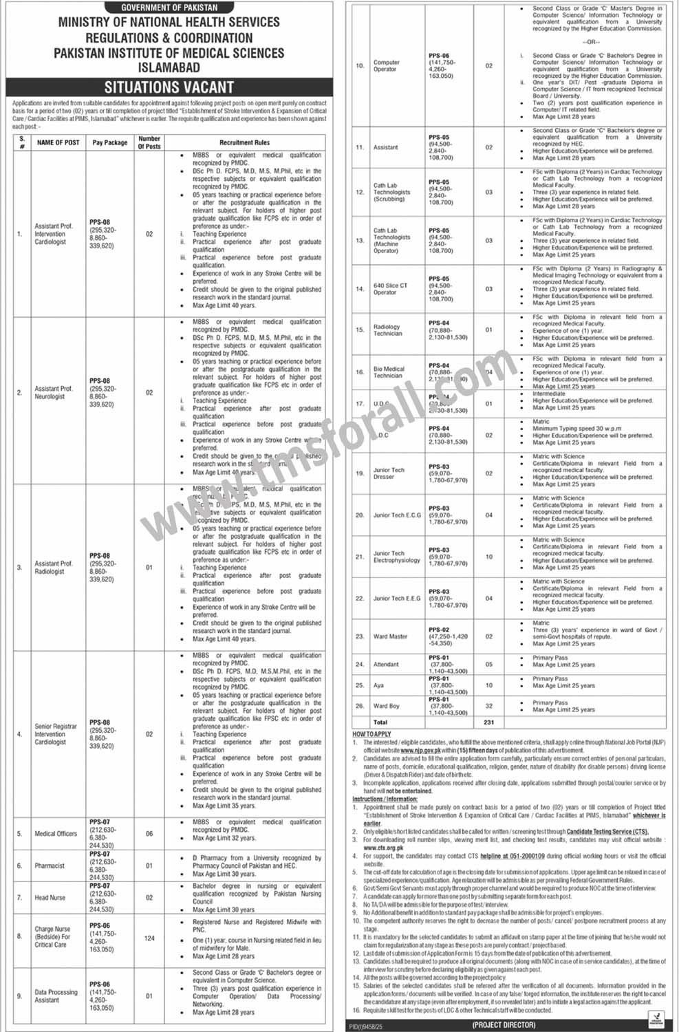 PIMS Jobs 2026