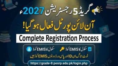 PECTAA Grade 5 Registration 2026