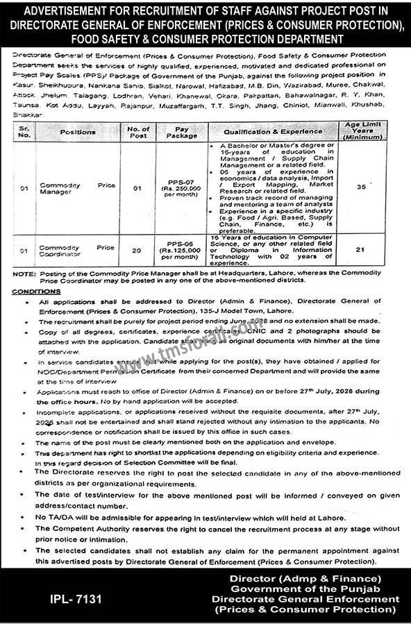Enforcement Price and Consumer Protection Jobs 2026