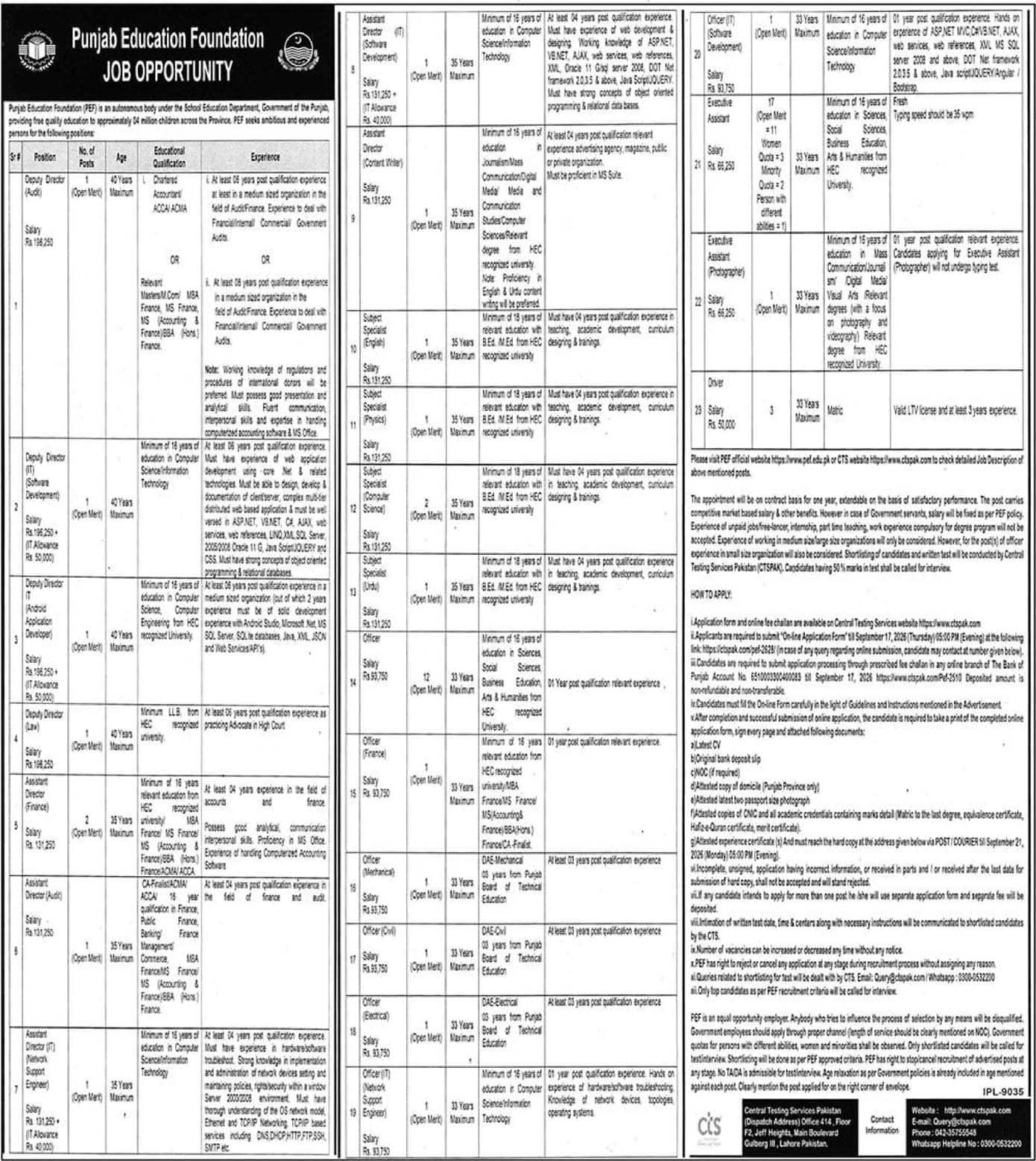 PEF Jobs