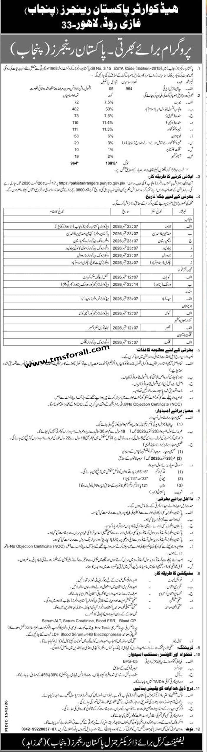 Join Rangers Punjab