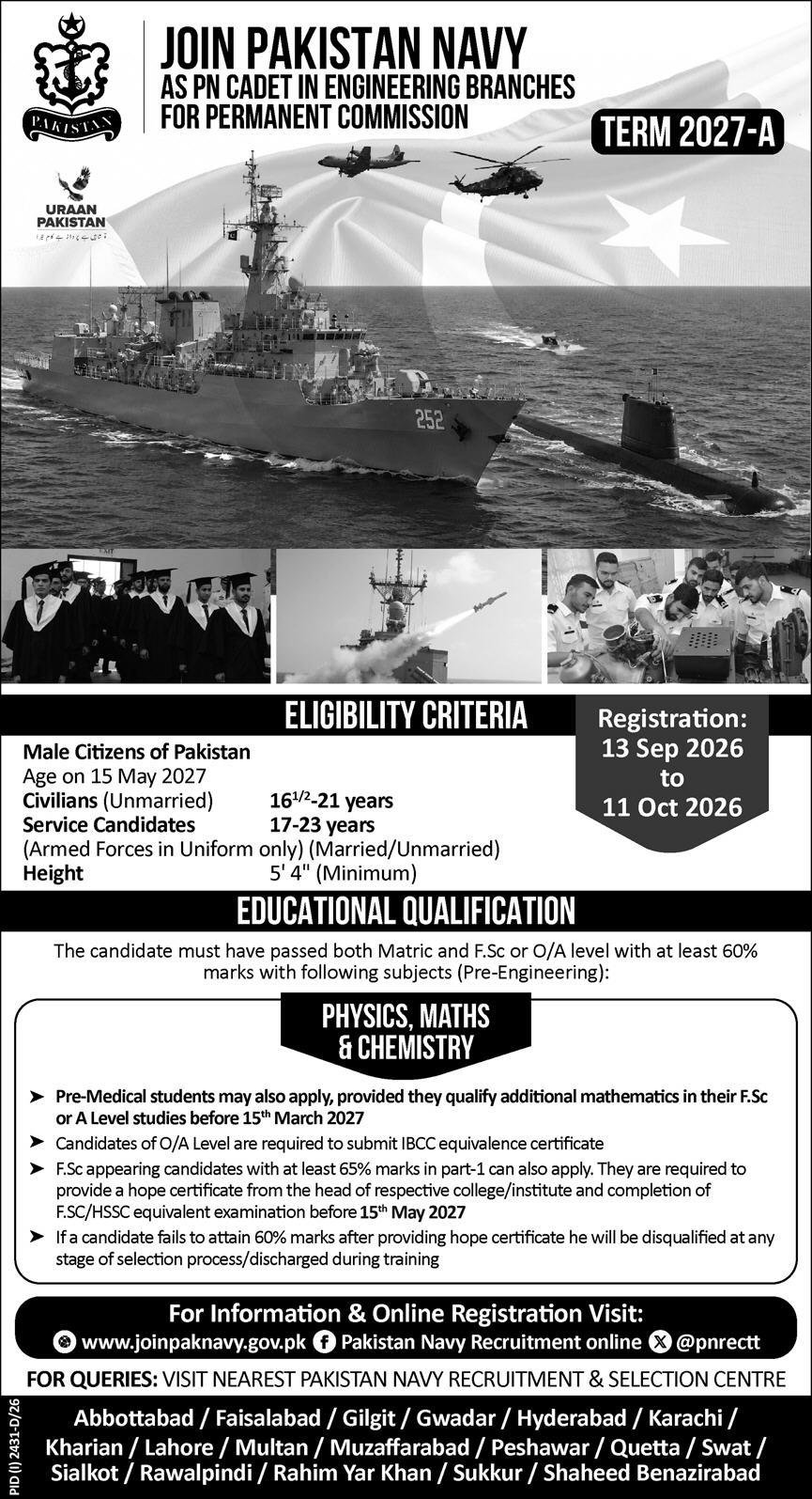 Latest Jobs In Pakistan Navy 2026